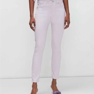 7 For All Mankind Women's Soft Pink Skinny Jeans